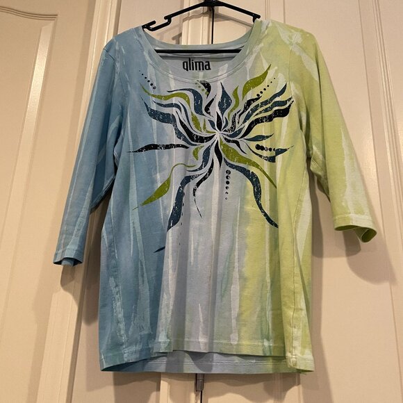 Glima  Vintage Womens Top XL  100% Cotton - Picture 2 of 11